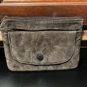 Suede vintage Men's or women’s Pouch - Brown